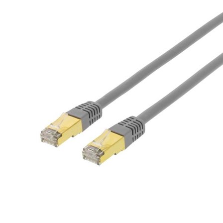 Deltaco Koblingskabel - RJ-45 (hann) til RJ-45 (hann) - 15 m - FTP - CAT 7 - halogenfri - grå