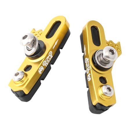 Cykelbremseklodser Cnc Aluminium Bremseklods Cykelbremseblokke Til Landevejscykel Guld