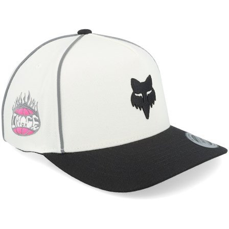 Fox - Image Cosmo Hat White/Black A-Frame Adjustable Adjustable Black Cap - @ Hatstore