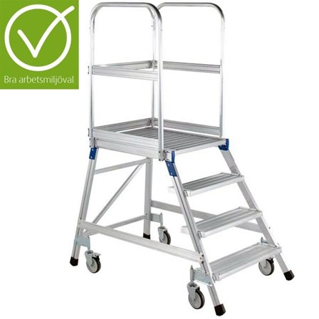 Zarges Enkel Plattformstrappa 4 steg, Stegar & ställningar