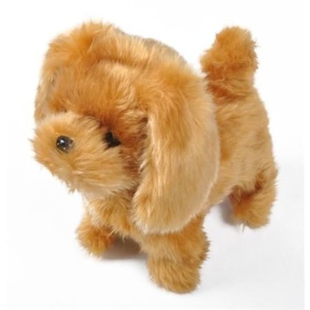 Leketøy Hund / Valp med Lyd og Bevegelse - Batteridrevet Brun