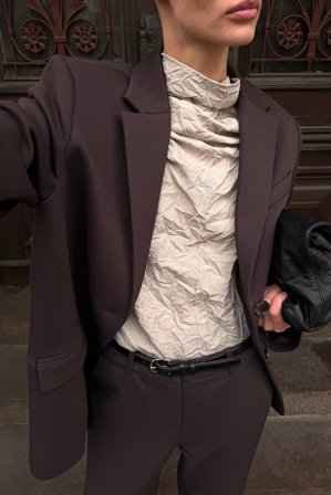 NA-KD Crinkle-Top mit Trichterausschnitt - Ärmellose Tops - Beige - EU 36