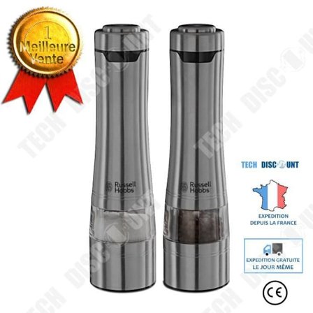 Kökskvarn - TECH DISCOUNT - Manuel modell - Rostfritt stål 304 - Svart färg - Samtida stil