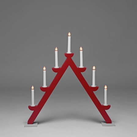 Konstsmide 3992-530 Elektrisk lysestake 7 lys Rød, Belysning