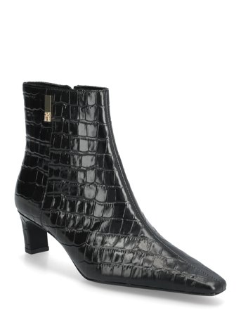 Tommy Hilfiger | Th Square Toe Croc Kitten Bootie | 38