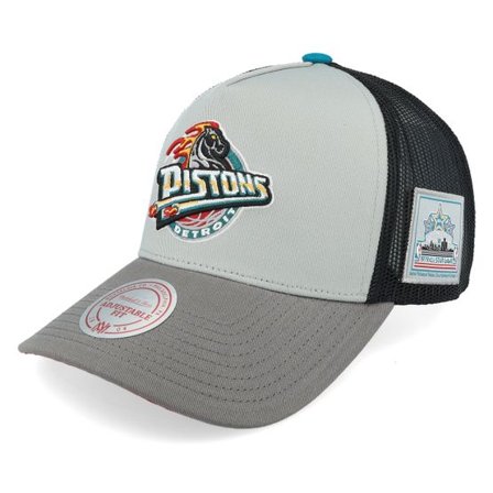 Mitchell & Ness - NBA Grå trucker Keps - Hatstore Exclusive x Detroit Pistons Iron Grey/Black Trucker @ Hatstore
