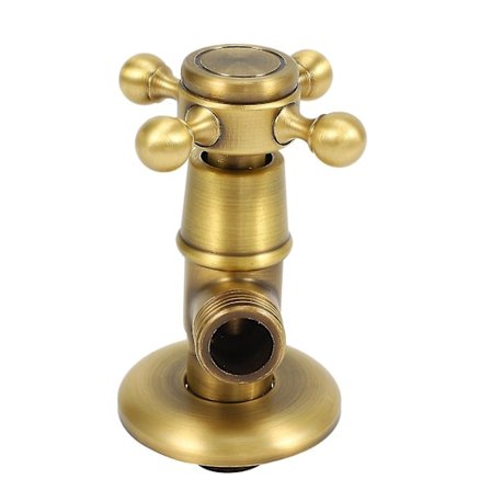 Antik messinkinen kolmikulmainen venttiili vesisäädinventtiili Kylpyhuoneen hana vesiventtiili 1/2X1/2 messinki Angl