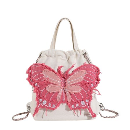 Kvinde Rygsæk Taske Kæde Rygsæk PINK