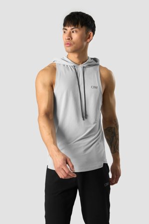 Stride Sleeveless T-shirt Hoodie Men Grey