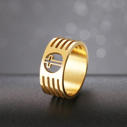 Rostfritt stål ring GULD, SILVER
