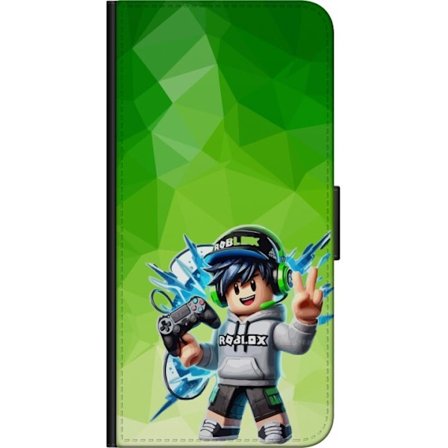 Kompatibelt Lommeboketui til Samsung Galaxy Note10 Lite Roblox-inspirert gamerfigur med headset, håndkontroll og energiske effekter mot grønn bakgru