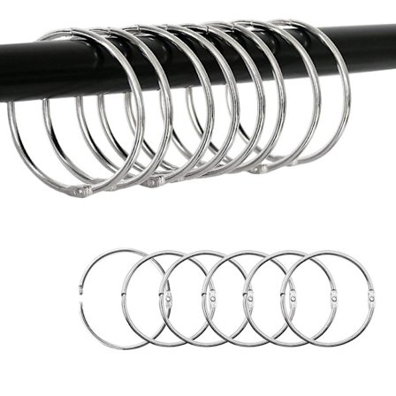 Gardinringer som kan åpnes / dusjforhengringer 30 stk Sølv{bt}