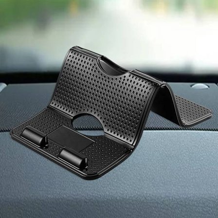 Bilinstrumentbræt Telefonholder Skridsikker Silikonepude til kompatibel med Instrumentbrætter Selvklæbende Foldbar Mobiltelefonholder Beslag 