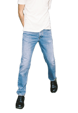 Nudie Jeans Solid Ollie Worn Vintage Herr Blå W33/L32