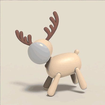 Creative Cartoon Elk Led Desk Lamp 1200mAh(Brown)