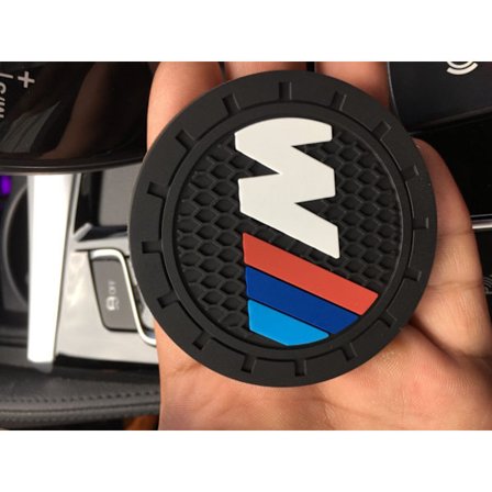 BMW 汽车杯垫 2PCS,汽车配件 2.75 英寸,防滑插入杯垫,适用于大多数汽车内饰,汽车配件