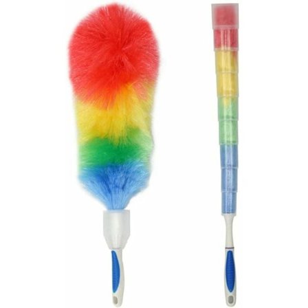 Dammvippa Dammvippa - Med bra handtag och skyddande lock - Antistatisk och flexibel fjäderdammvippa för att ta bort damm på taket och takfläkten