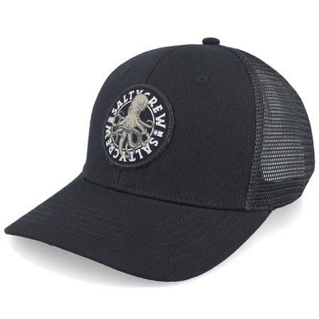 Salty Crew - Tentacles Retro Black Trucker Trucker Black Cap - @ Hatstore