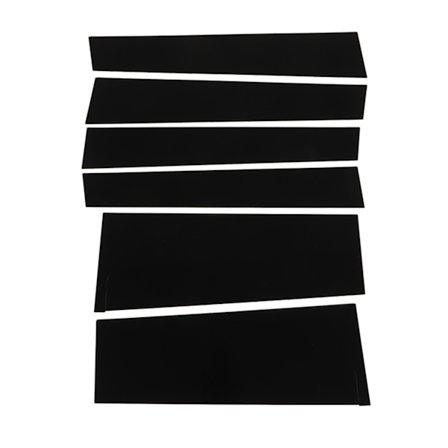 6 stk. B-stolpe dørdeksel, blank svart, utvendig vindusdekal for Freed GB5 GB7 GB8