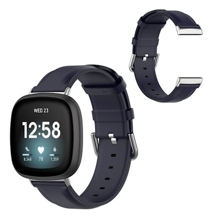 Fitbit Sense / Versa 3 rostfritt stål klockarmband - marinblå