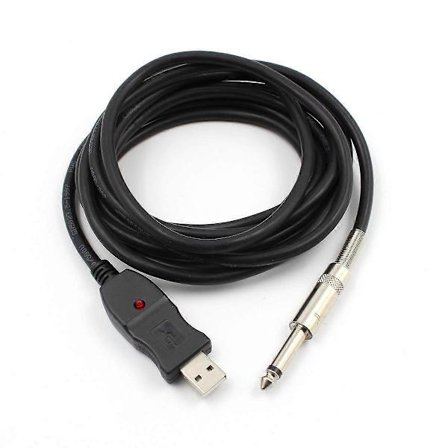 3 meter USB gitar kabel 6.3mm Jack til USB tilkobling Instrumentkabel Adapter