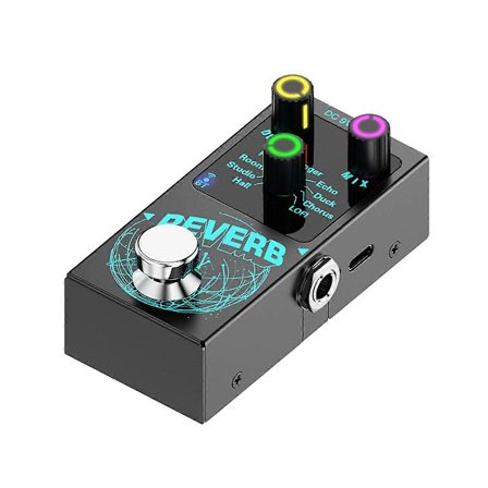 Gitar Digital Reverb Pedal Innebygd 9 Digitale Reverb-tilbehør