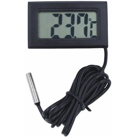 LCD-termometer for kjøleskap og frysere, 1 meter lang