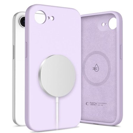 Tech-Protect Liquid Silicone MagSafe iPhone 16e -kotelo - violetti