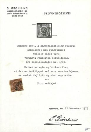 Danmark 1853 - AFA 1 IIby