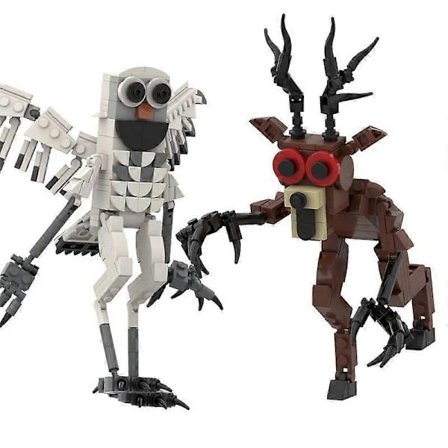 99 netter i skogen: Byggeklosser med hjort og ugle, bursdagsgaver til barn, julegaver Ugle 1 stk