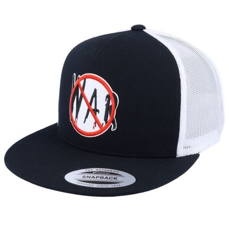 Iconic - Svart trucker Keps - No War Black/White Trucker @ Hatstore