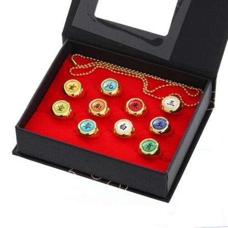 10 st Anime Rings Akatsuki Rings Justerbar Kostym Cosplay