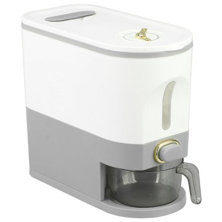 Risdispenser Transparent Tettsluttende Trykktype Kornbeholder Risbeholder for Kjøkken Liten 5 kg