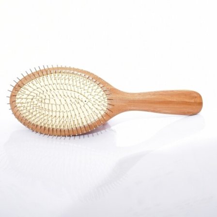 Bambu trä hår borste stål nål tänder hår kam mänsklig massage hår borste