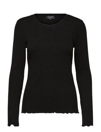 Selected | Slfanna Ls Crew Neck Tee S Noos | XL