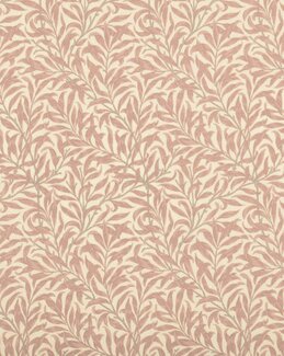 Metervare Ramas bladmønster Rosa