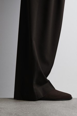 COS Women's Mules Classiche In Pelle Scamosciata in Marrone