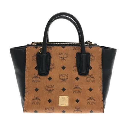 MCM Pre-owned, Pre-owned Polyester handbags Bruin, Dames, Maat:ONE Size,synthetic