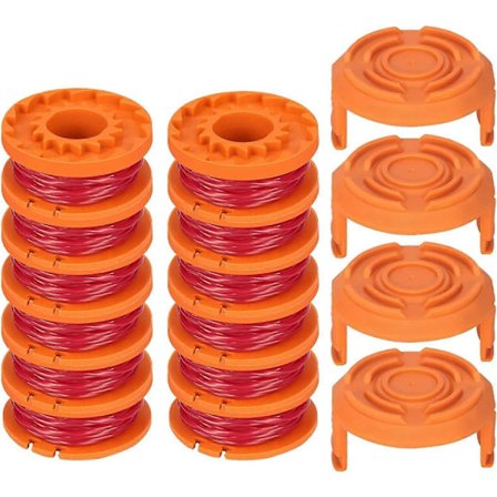 12-pak Trimmertråd til Worx 20V Trimmere, Holdbar Erstatningsspole til Poolbeskyttelse og Kanttrimmere, Forbedret Skærehastighed