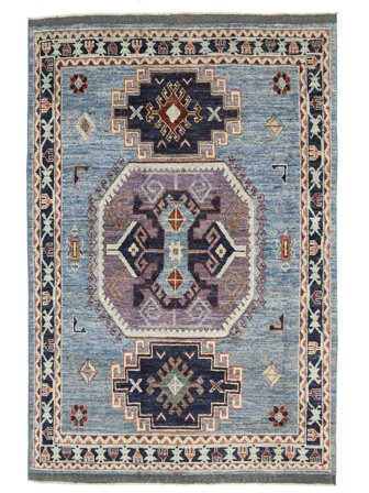 Kazak Fine Teppe Håndknyttet 175X249 Mørk Grå/Brun Afghanistan