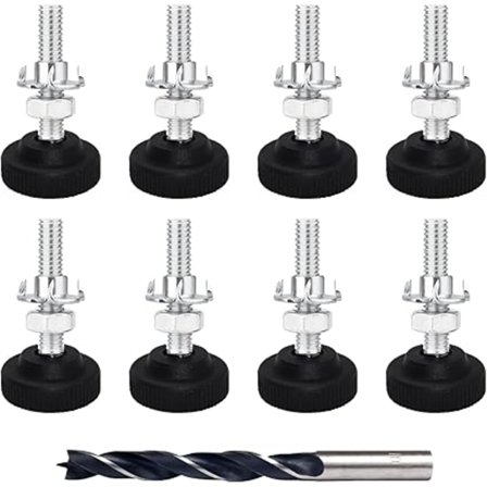 Alignment Screws, 8 x Adjustable Metal Furniture Feet M8 x 50 mm, Adjustment Feet, Furniture Legs,