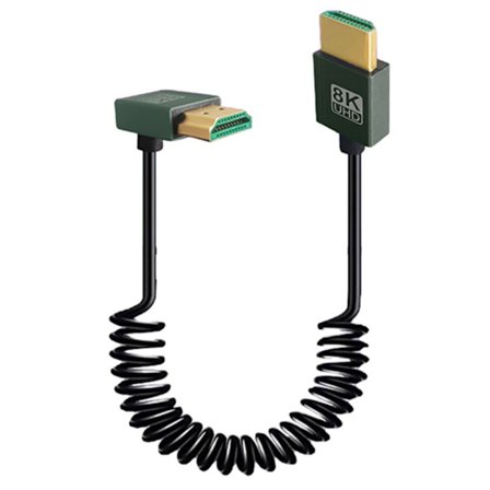 Højtydende HDMI-kompatibelt han til han spiral kabel 8K@60Hz strækbart til kamera