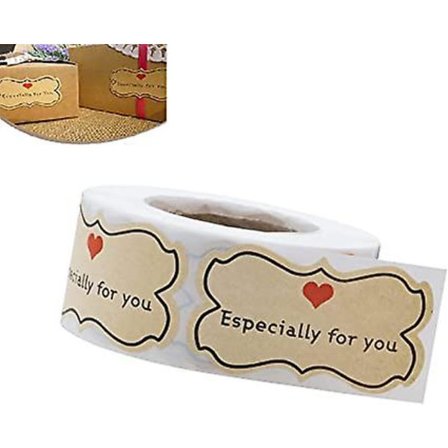 Dww-250 st handgjorda kärleksetiketter 2 tum självhäftande handbakade Alla hjärtans dag-etiketter hantverk flaskor och burkar