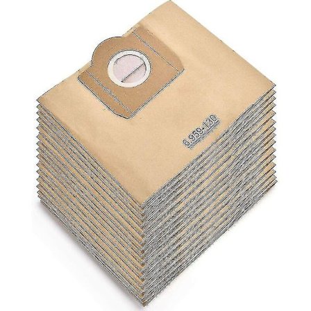 15-packsdammsugarpåsar för Karcher 6.959-130.0 Wd3 Wd3p Mv3 våttorrdammsugare ersättningspappersfilterpåsar
