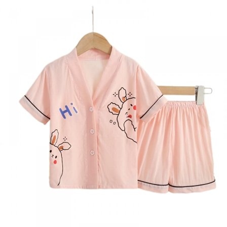 Pyjamas för barn - Flickor & Pojkar Pyjamas Shorts,M (Rosa)