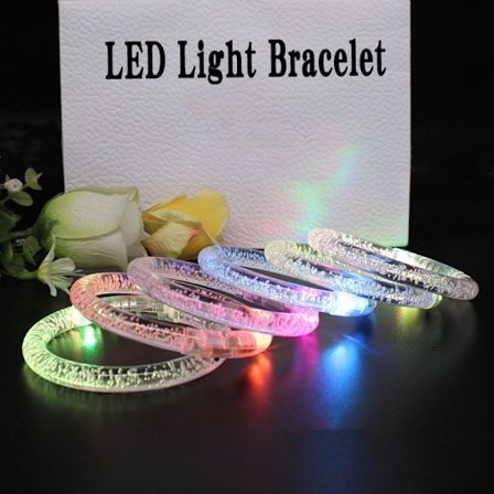 10stk LED-armbånd Glow Bangle TRANSPARANT
