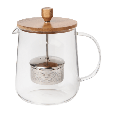 Åhléns Home Tekanna med Acacia-trälock Köksredskap Transparant ONESIZE