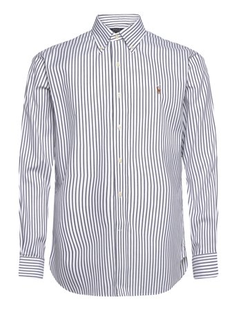 Polo Ralph Lauren | Custom Fit Striped Pinpoint Oxford Shirt | 44.5