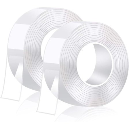 2 Ultra-sterk tosidig tape, Nano-klar vaskbar tape, Remov