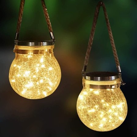 Paket med Solcells-LED Dekorativa Glaslampor, Trädgårdsbelysning, LED Trädgårdsbelysning, Solfackla, Jul, Fest, Semester